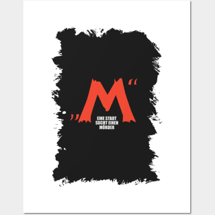 Fritz Lang's Masterpiece: 'M' Tribute Tee - Noir Elegance Posters and Art